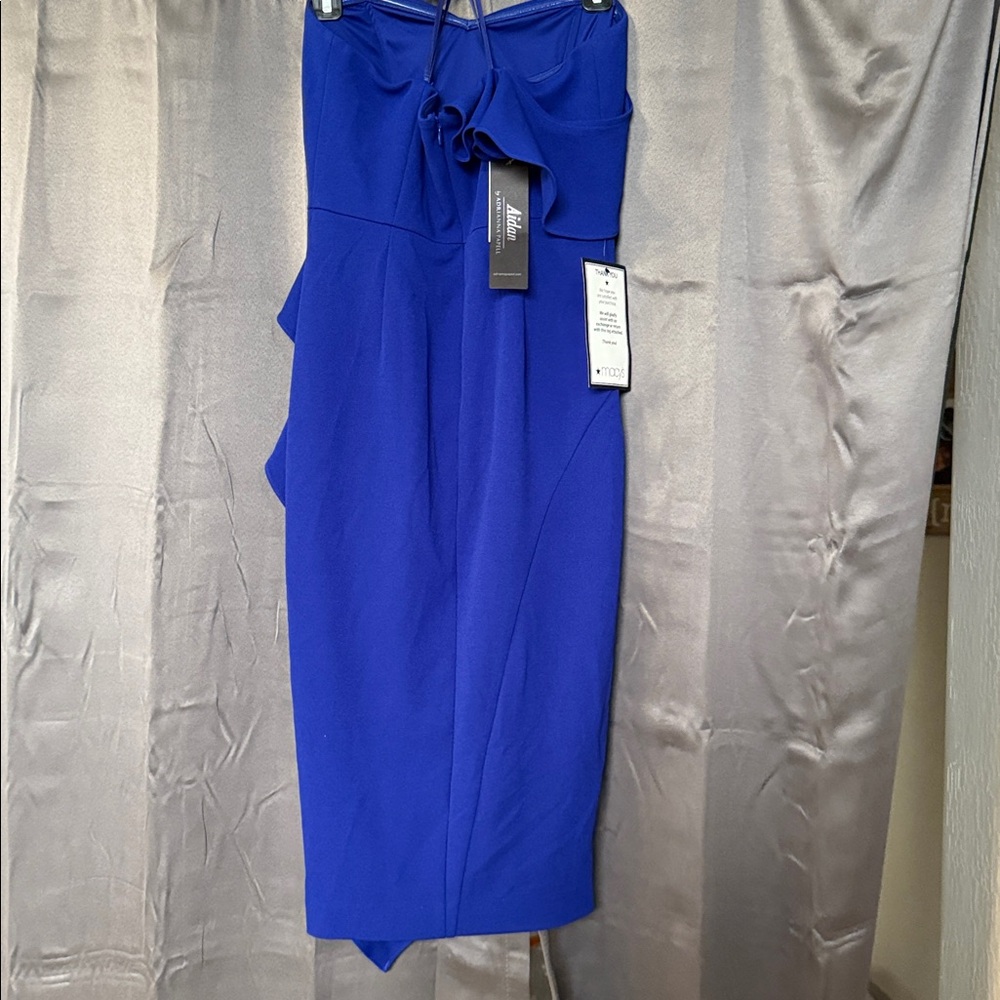 Adrianna Papell Royal Blue Strapless Dress NWT - Picture 6 of 7